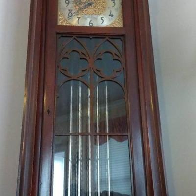 Gothic Revival Wood General Electric Grandfather Clock