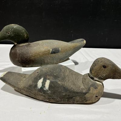 Antique Hand Carved & Painted Mallard Duck Decoys ~ Folk Art