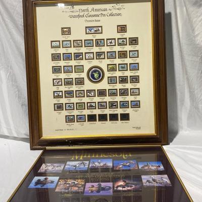 North America Waterfowl Cloisonné Pin Collection & Migratory Waterfowl Stamp 10th Anniversary Print
