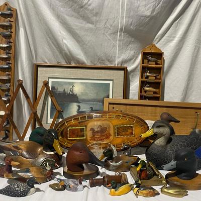 Ducks & Other Water Fowl Decor ~ Ft. Some Signed, Hand Made, Cribbage, Vintage & More