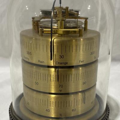 Vintage Mid Century Howard Miller Barigo Brass German Weather Station Barometer 