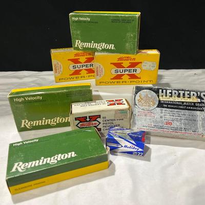Vintage Winchester Western. Super X Power Point, Remington, Herters & Holiday Ammo 