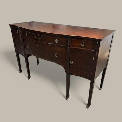 Mahogany Bow Front Buffet 
