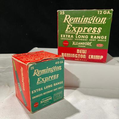 2 Vintage Remington Express Extra Long Range Shotshells 