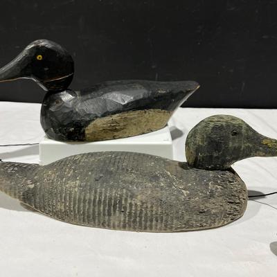 Antique Hand Carved, Painted & 1 Signed Duck Decoys ~ Folk Art