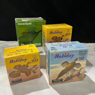 Vintage Shotgun Shells & Boxes. Ft.  Holiday & Remington 