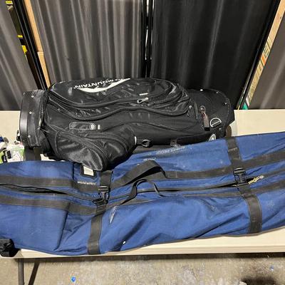 Golf Travel Bag, Sun Mountain DLX Speed Cart Bag & Extras 