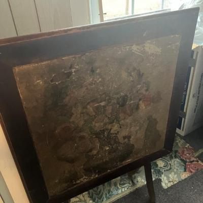 Antique card table/fireplace screen