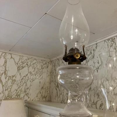 Finger tip clear glass oil lamp