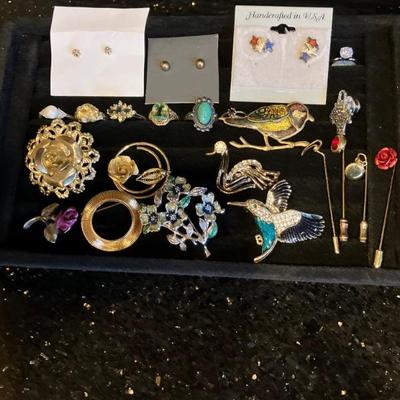 Vintage pins, etc