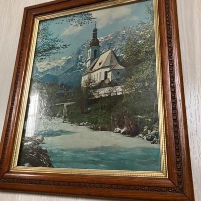 Vintage frame with print