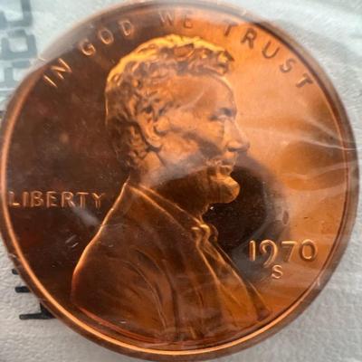1970S Proof Copper Lincoln Head Penny