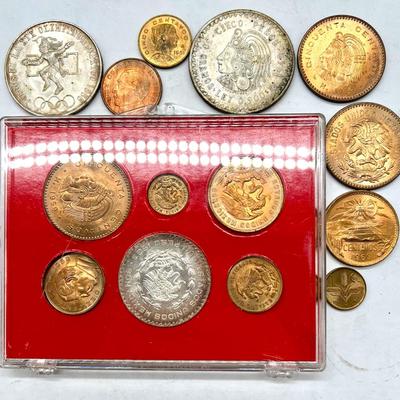 Mexican Coins ft. 1968 Olympiad & 1948 90% Silver Coin