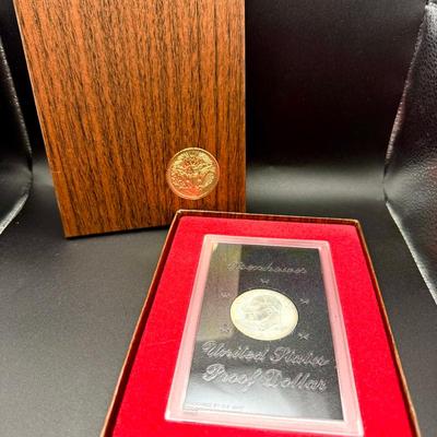 1973-S 40% Silver PROOF "Brown" Eisenhower Ike Dollar A