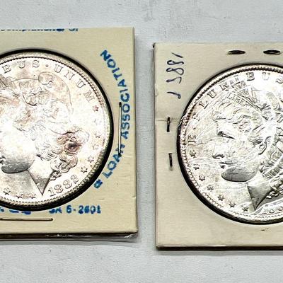 (2) Morgan Silver Dollars 1882-S & 1888