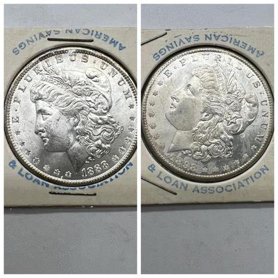 (2) Morgan Silver Dollars 1888 & 1898–O