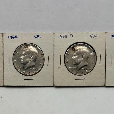 (4) Kennedy Half Dollars — 40% Silver