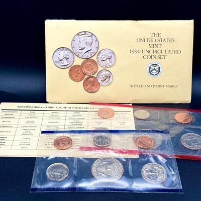 United States Mint 1990 Uncirculated Coin Set With D & P Mint Marks C