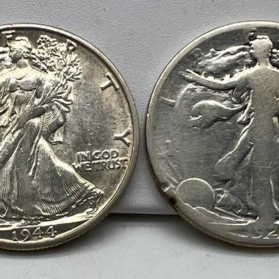 (2) Walking Liberty Half Dollars 1920-S & 1944-D