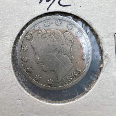 1883 Liberty Head “No Cents” Nickel — First Year Mint