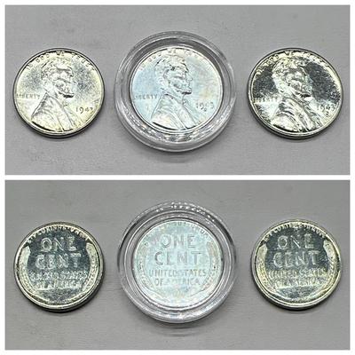 Complete Collection of 1943 Steel War Pennies 
