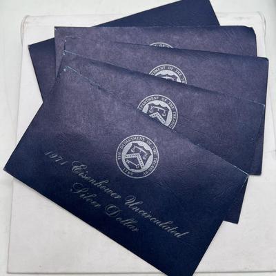 (5) 1971-S Uncirculated Eisenhower Silver Dollars Acquired March 1972