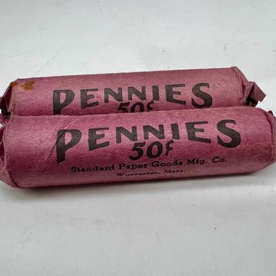(2) Old Penny Rolls — Possibly 1980s