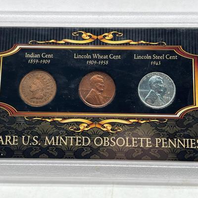 Rare U.S. Minted Pennies Collection 1907 1943 1944S