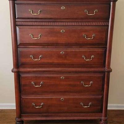 Wooden Five Drawer Chest On Chest 