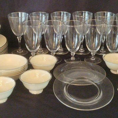 Lenox "Montclair" China With Noritake Glasses