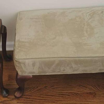 Sage Green Velvet Vanity Bench And Stool
