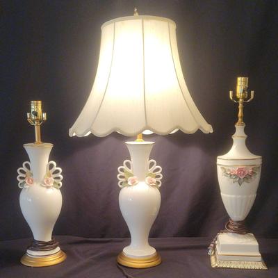 Porcelain Floral Table Lamps 