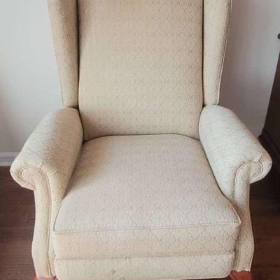 Ethan Allen Vintage Reclining Wingback Chair 