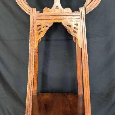 Art Nouveau Carved Wooden Plant Stand