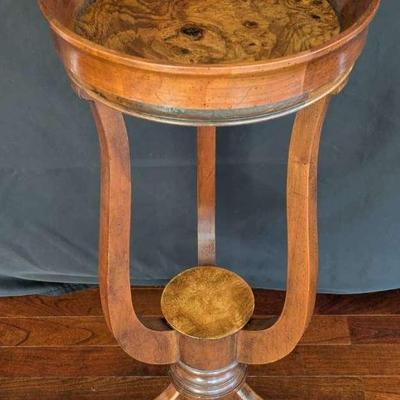 Baker Furniture Burl Top Plant Stand