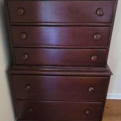 Vintage Wooden Chest On Chest