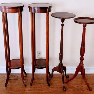 Four Elegant Pedestal Stands