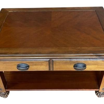 Double Sided Drop Leaf Coffee Table with Drawer