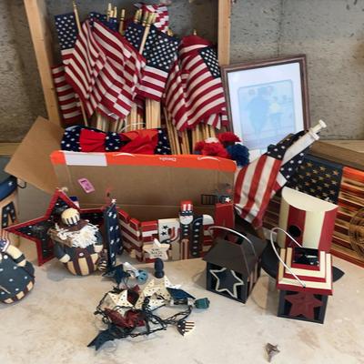 Large Assortment of Patriotic Decor