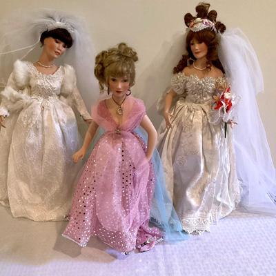 Brides (2) & Bridesmaid (1) Dolls