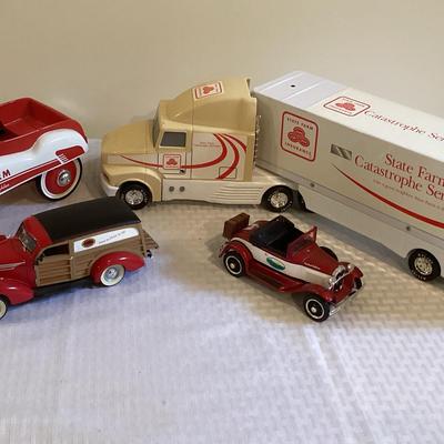 Collection Of State Farm Themed Cars And Trucks