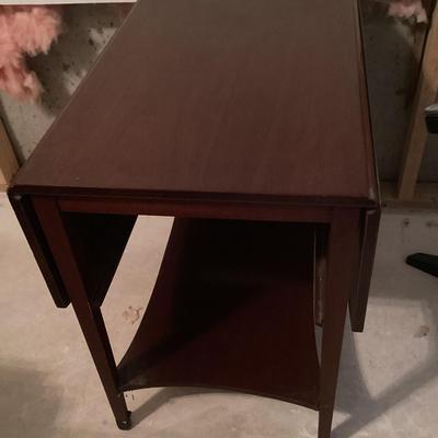 Dark Wood Drop Leaf Accent Table