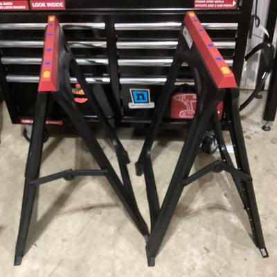 Pair Of Plastic Foldable Saw Horses