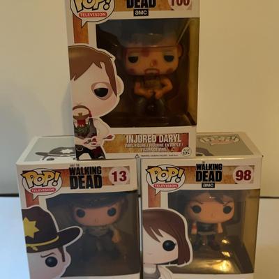 Trio of Walking Dead Funko Pops