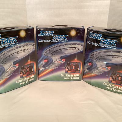 Three Star Trek Next Generation Collectors Cases & Figures