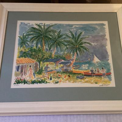 Tropical Island Scene Signed & Numbered