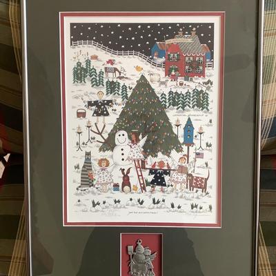 Catherine Grunewald  “Just Put On A Happy Face” Folk Art Print, Signed and Numbered