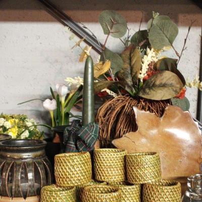 Home Decor Collection with J. Mills Pottery Votives, Floral Arrangements & More