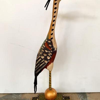 Hand Crafted Folk Art Bird By G. Voyzey