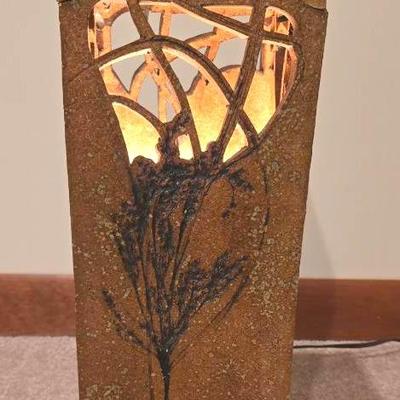 Rustic Ceramic Pedestal Decor Lamp